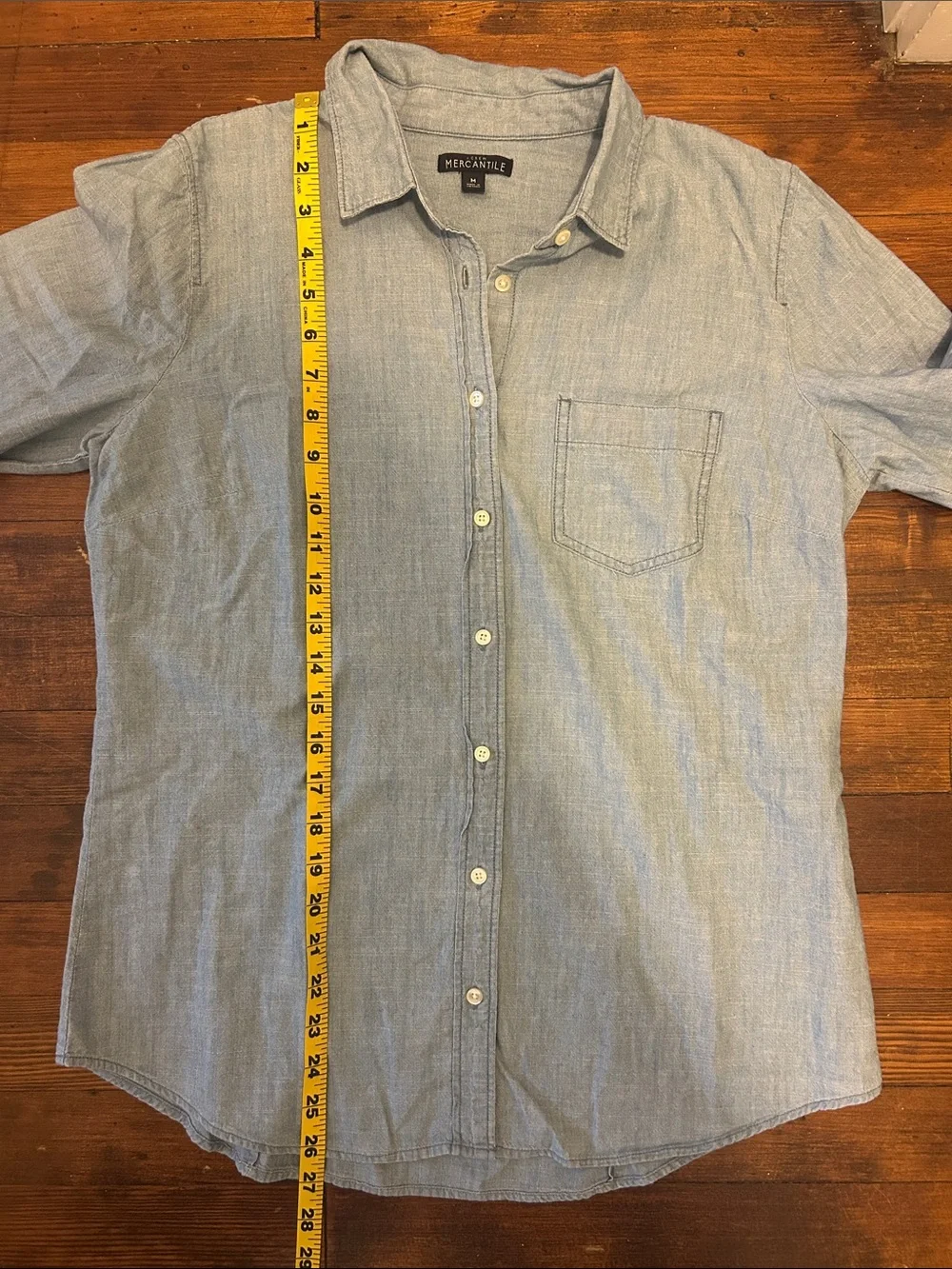 J. Crew Light Blue Chambray Button-Down Shirt - Medium, NWOT